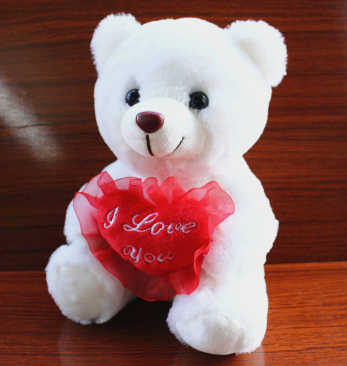 Love Colorful Luminous Bear Recording Hug Plush Toy Doll Birthday Gift