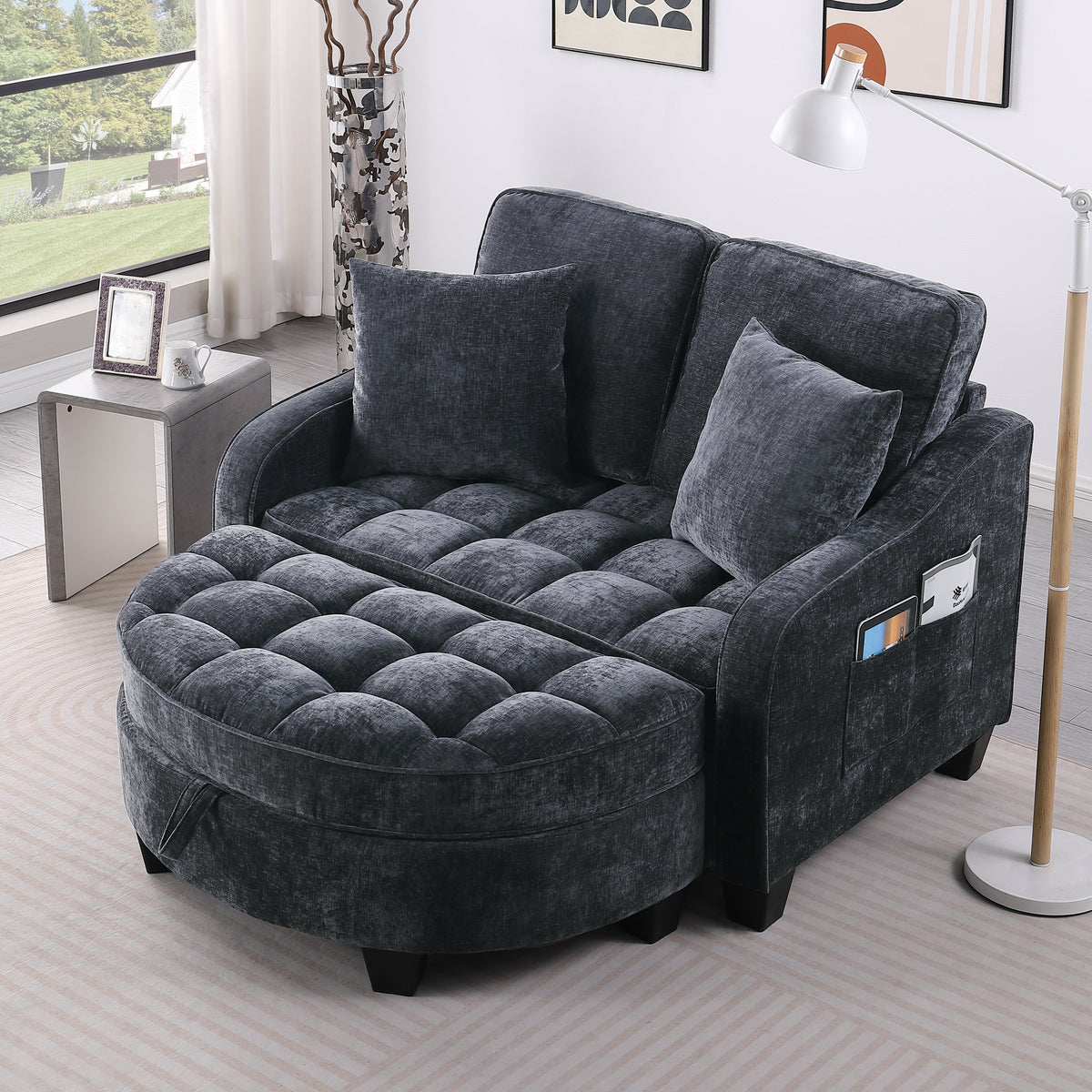 Two-Seater Sofa with Chaise Longue