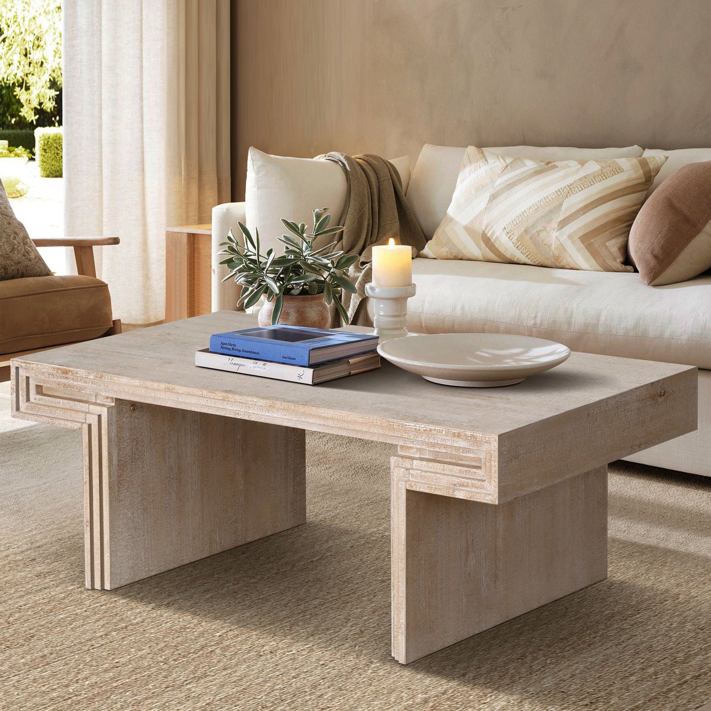 American Vintage Industrial Coffee Table, Double Tier Design