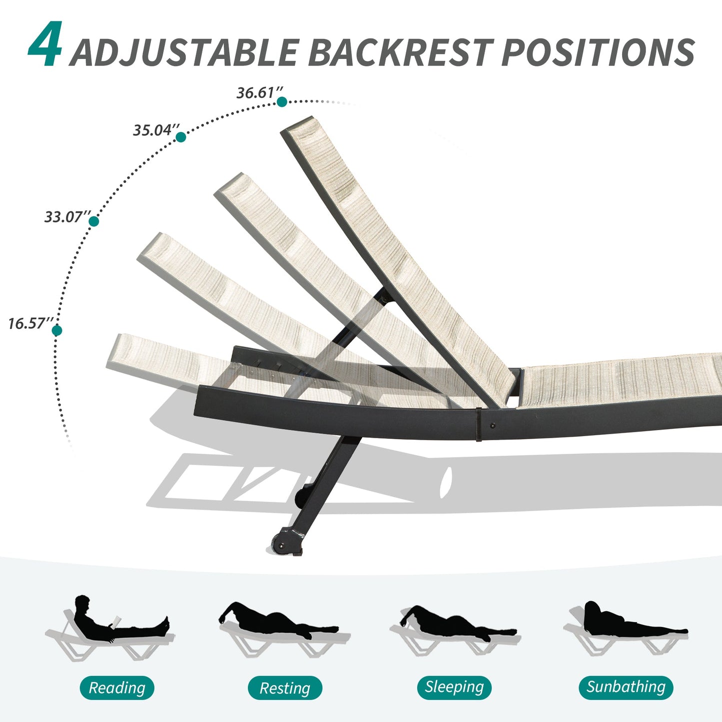 Patio Chaise Lounge Set of 2