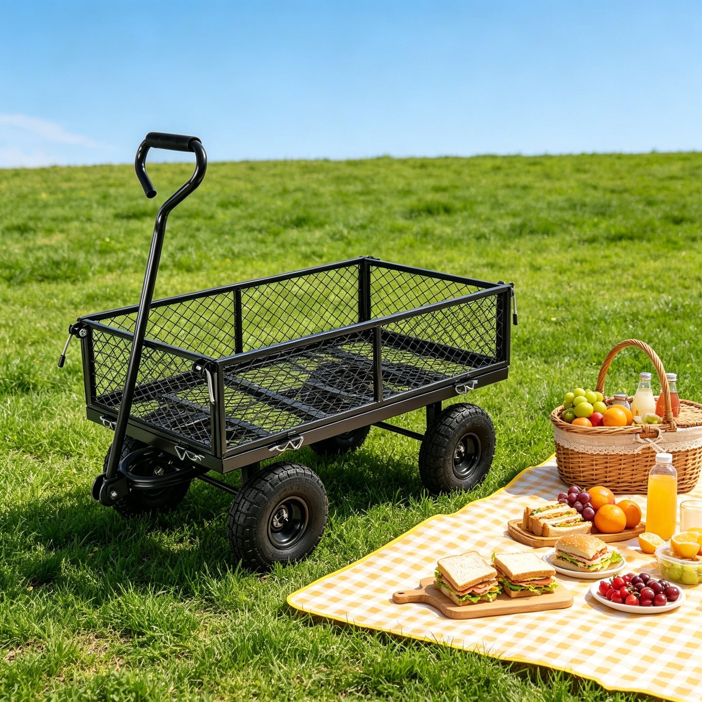 Wagon Cart Garden Cart Trucks Make It Easier to Transport Firewood