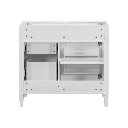 Bathroom Vanity With 2 Drawers And Tip-Out Drawer, Storage Cabinet