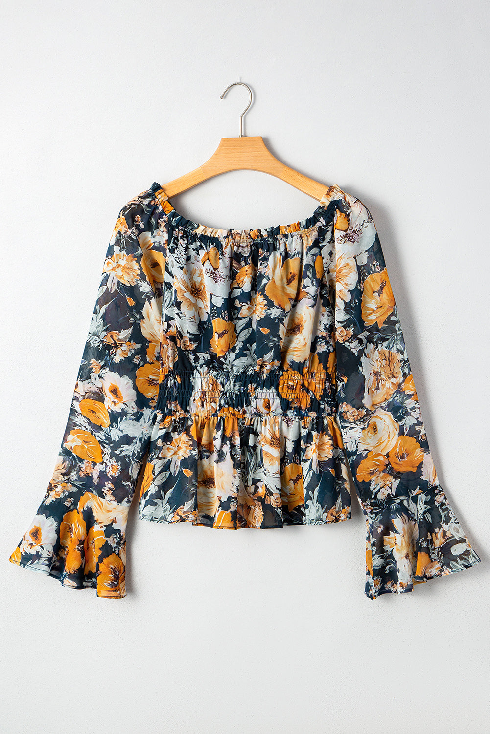 Azalea Sleeve Smocked Peplum Top