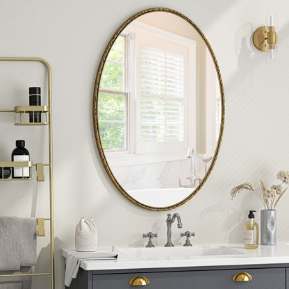Iron Art Oval Retro Mirror