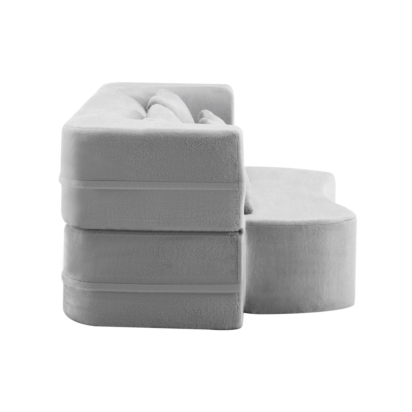 Modern Floor Sofa With 4 Pillows