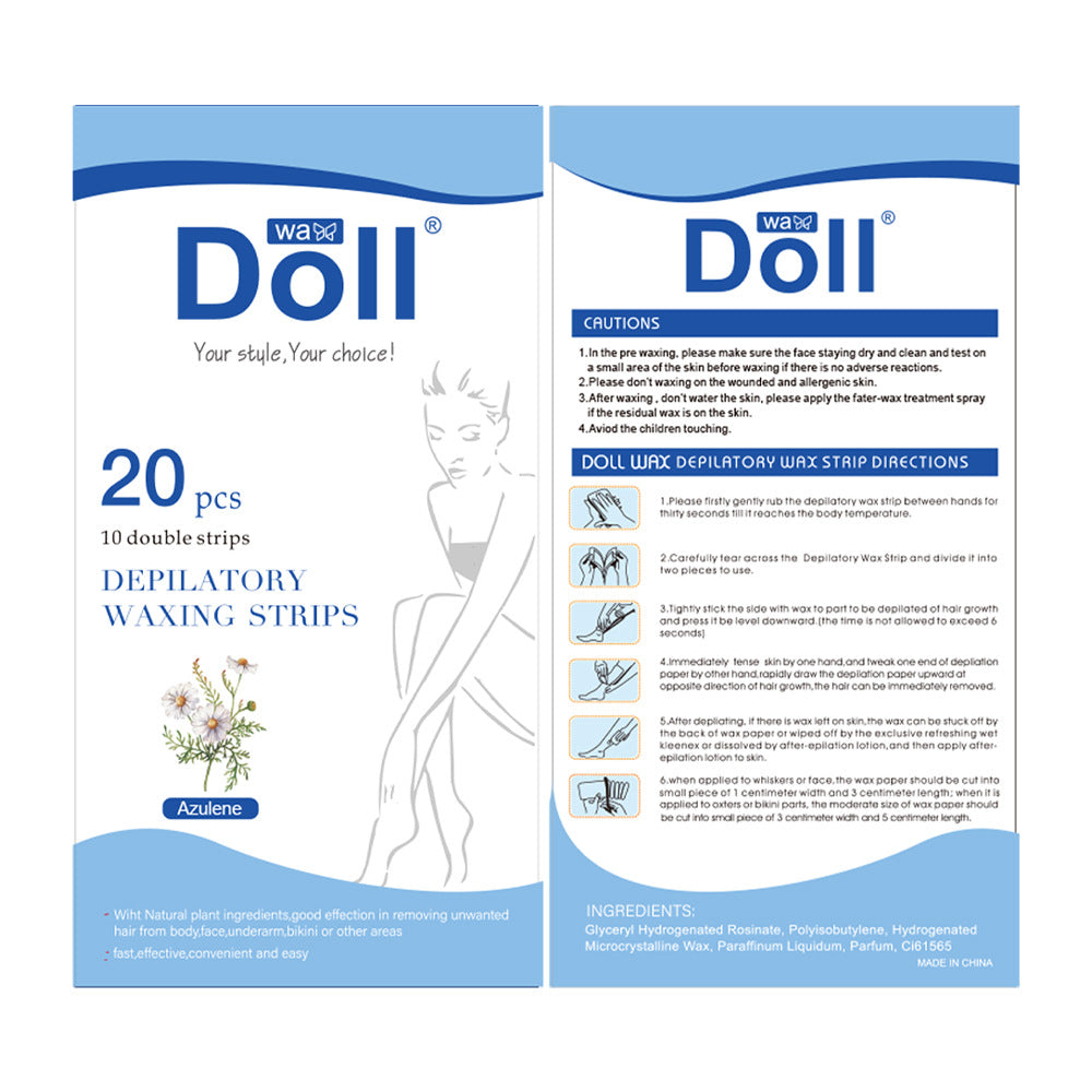 Non-woven depilatory wax paper