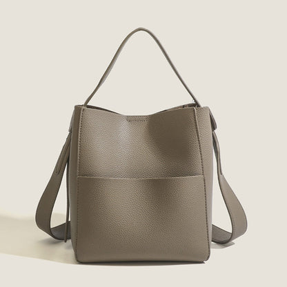 Early Autumn Women's Bag, Textured Crossbody Bucket Bag, Large Capacity Handheld Shoulder Bag