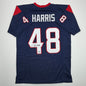 Autographed/Signed Christian Harris Houston Blue Football Jersey Beckett BAS COA