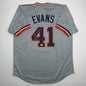 Autographed/Signed Darrell Evans 1984 WS Champs Detroit Grey Baseball Jersey JSA COA