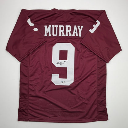 Autographed/Signed Kenneth Murray Jr. Oklahoma Maroon College Football Jersey Beckett BAS COA