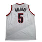 Autographed/Signed Jrue Holiday Portland White Basketball Jersey Beckett BAS COA