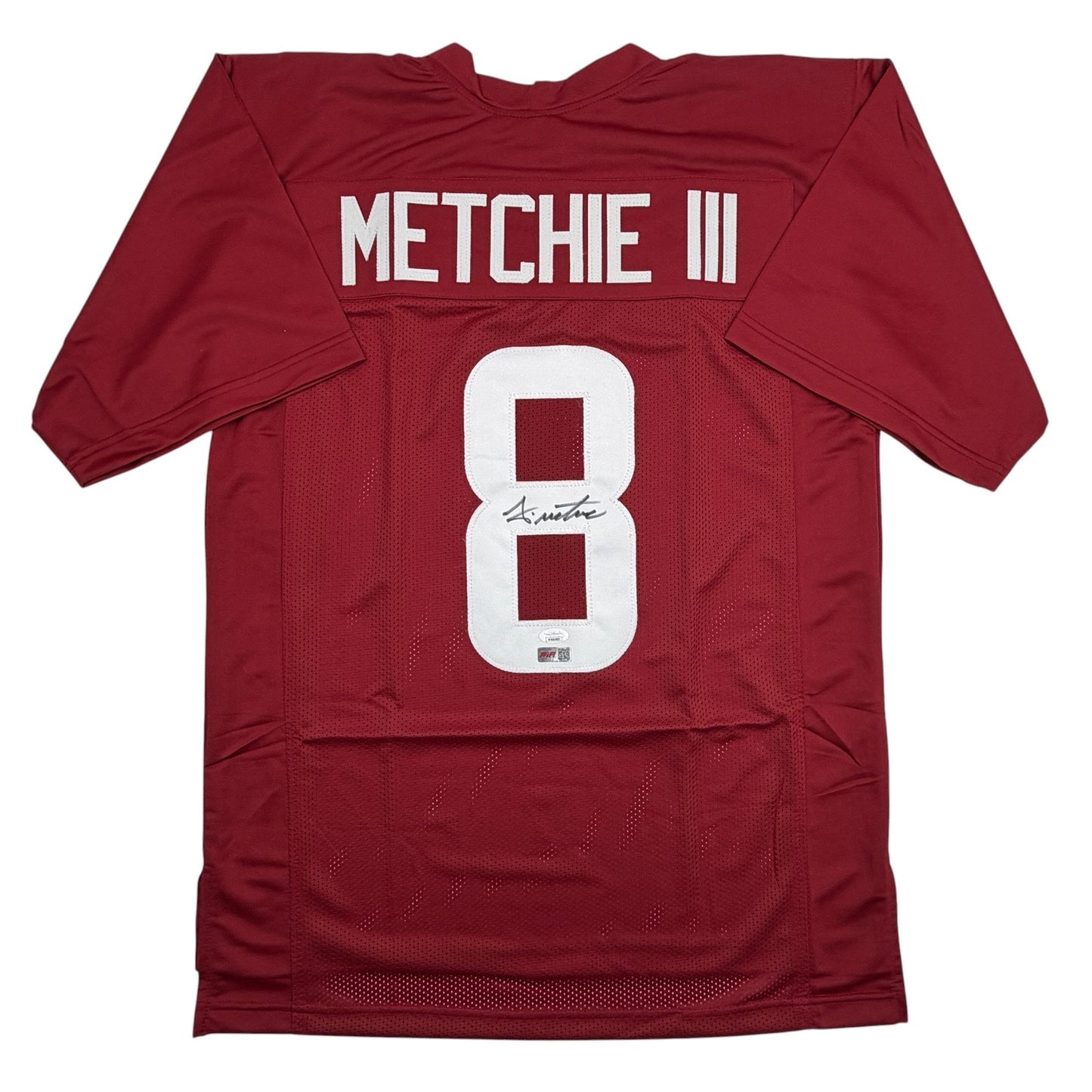 Autographed/Signed John Metchie III Alabama Red College Football Jersey JSA COA