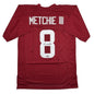 Autographed/Signed John Metchie III Alabama Red College Football Jersey JSA COA