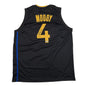 Autographed/Signed Moses Moody Golden State Black Basketball Jersey Beckett BAS COA