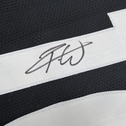 Autographed/Signed Roman Wilson Pittsburgh Black Football Jersey Beckett BAS COA
