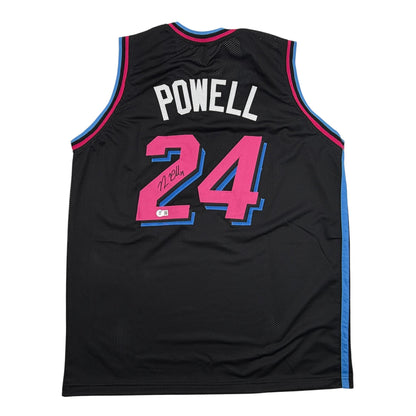 Autographed/Signed Norman Powell Miami Black Vice City Basketball Jersey Beckett BAS COA