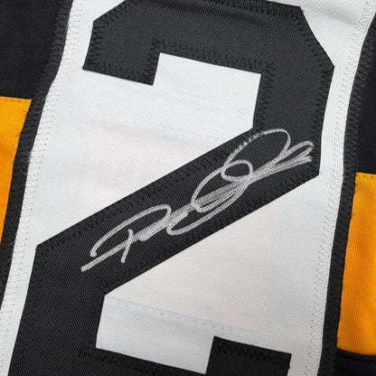 Autographed/Signed Rod Woodson HOF 09 Pittsburgh Bumbe Bee Football Jersey Beckett BAS COA