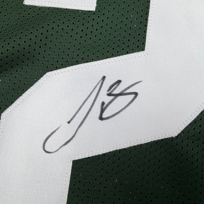 Autographed/Signed Le'Veon LeVeon Bell Michigan State Green College Football Jersey Beckett BAS COA