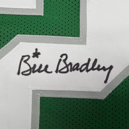 Autographed/Signed Bill Bradley Philadelphia Kelly Green Football Jersey Beckett BAS COA