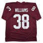 Autographed/Signed Roy Williams Oklahoma Maroon College Football Jersey Beckett BAS COA