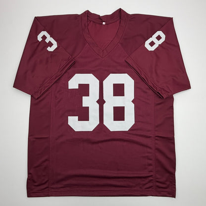 Autographed/Signed Roy Williams Oklahoma Maroon College Football Jersey Beckett BAS COA