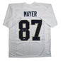 Autographed/Signed Michael Mayer Notre Dame White College Football Jersey Beckett BAS COA