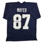 Autographed/Signed Michael Mayer Notre Dame Blue College Football Jersey Beckett BAS COA