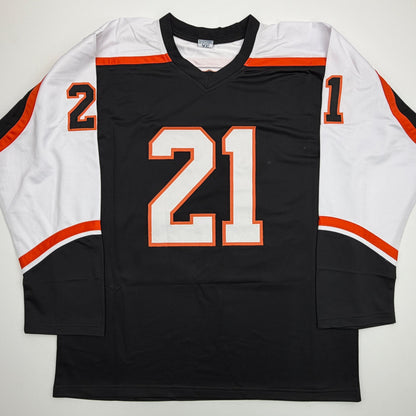 Autographed/Signed Peter Forsberg Philadelphia Black Hockey Jersey JSA COA