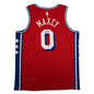 Autographed/Signed Tyrese Maxey Philadelphia 76ers Sixers Red Authentic Basketball Jersey Fanatics COA