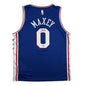 Autographed/Signed Tyrese Maxey Philadelphia 76ers Sixers Blue Authentic Basketball Jersey Fanatics COA