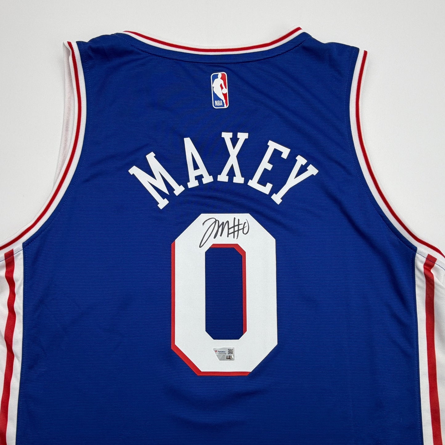 Autographed/Signed Tyrese Maxey Philadelphia 76ers Sixers Blue Authentic Basketball Jersey Fanatics COA