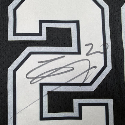 Autographed/Signed Manu Ginobili San Antonio Spurs Black Authentic Basketball Jersey JSA COA