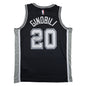 Autographed/Signed Manu Ginobili San Antonio Spurs Black Authentic Basketball Jersey JSA COA