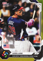 2026 Topps Now World Baseball Classic Aaron Judge #WB8 Gold Foil /50 Slugs HR in 1st World Baseball Classic At-Bat Team USA Baseball Card