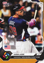 2026 Topps Now World Baseball Classic Aaron Judge #WB8 Orange Foil /25 Slugs HR in 1st World Baseball Classic At-Bat Team USA Baseball Card