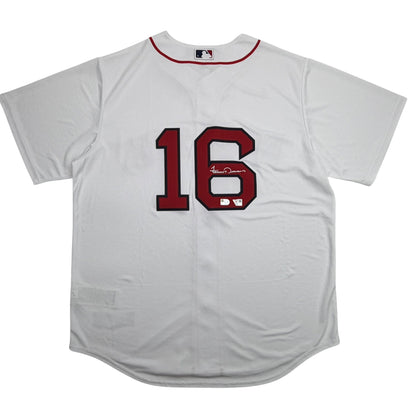 Autographed/Signed Jarren Duran Boston Red Sox White Authentic Baseball Jersey Fanatics & MLB COA