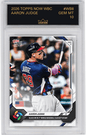 Graded 2026 Topps Now World Baseball Classic Aaron Judge #WB8 Slugs Home Run in 1st World Baseball Classic At Bat Team USA Baseball Card HOFSM 10 Gem Mint