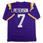 Autographed/Signed Patrick Peterson LSU Purple College Football Jersey JSA COA