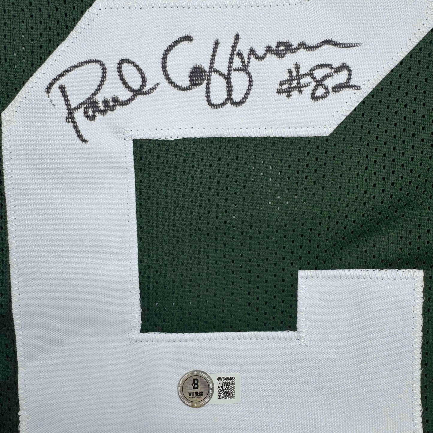 Autographed/Signed Paul Coffman Green Bay Green Football Jersey Beckett BAS COA