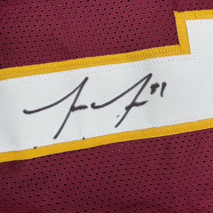 Autographed/Signed Jonathan Jones Washington Maroon Football Jersey JSA COA