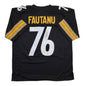 Autographed/Signed Troy Fautanu Pittsburgh Black Football Jersey JSA COA