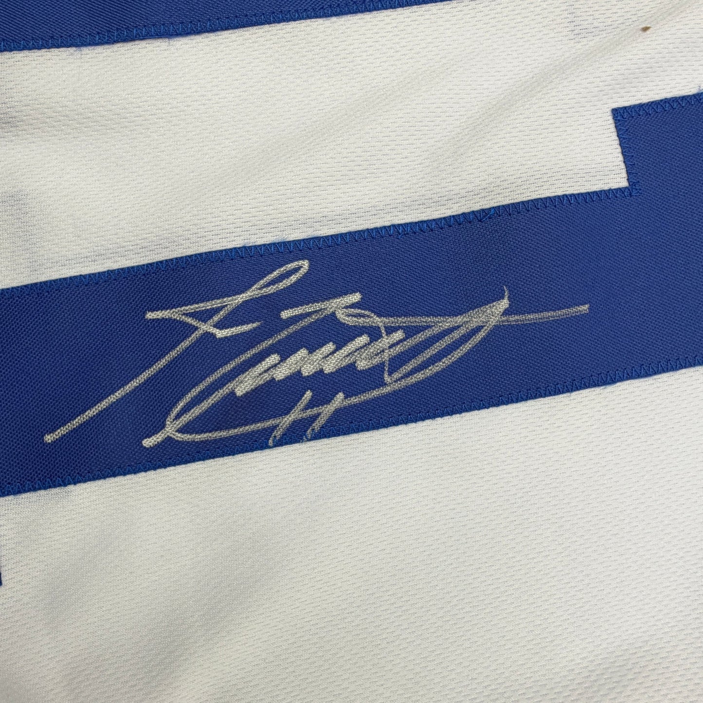 Autographed/Signed Jim Everett Los Angeles LA White Football Jersey JSA COA
