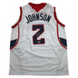 Autographed/Signed Joe Johnson Atlanta White Basketball Jersey Beckett BAS COA