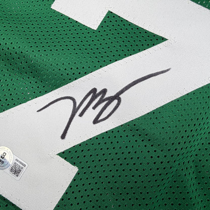 Autographed/Signed Jaylen Brown Boston Green City Edition Basketball Jersey Beckett BAS COA
