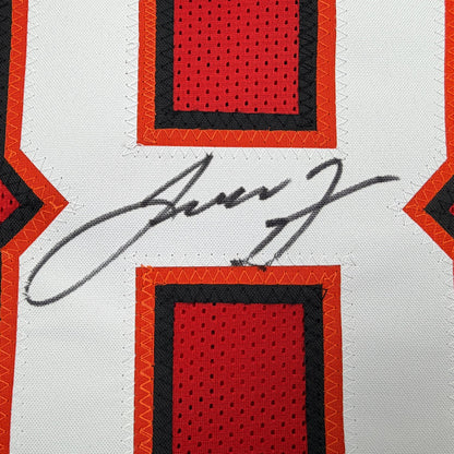 Autographed/Signed Leonard Fournette Tampa Bay Red Football Jersey Beckett BAS COA
