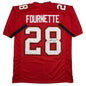 Autographed/Signed Leonard Fournette Tampa Bay Red Football Jersey Beckett BAS COA