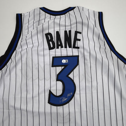 Autographed/Signed Desmond Bane Orlando White Pinstripe Basketball Jersey Beckett BAS COA