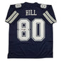 Autographed/Signed Tony Hill Dallas Blue Football Jersey JSA COA