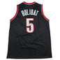 Autographed/Signed Jrue Holiday Portland Black Basketball Jersey Beckett BAS COA