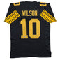 Autographed/Signed Roman Wilson Pittsburgh Black Color Rush Football Jersey Beckett BAS COA